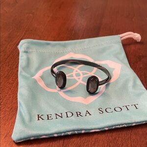 Kendra Scott Black Stone Cuff Bracelet